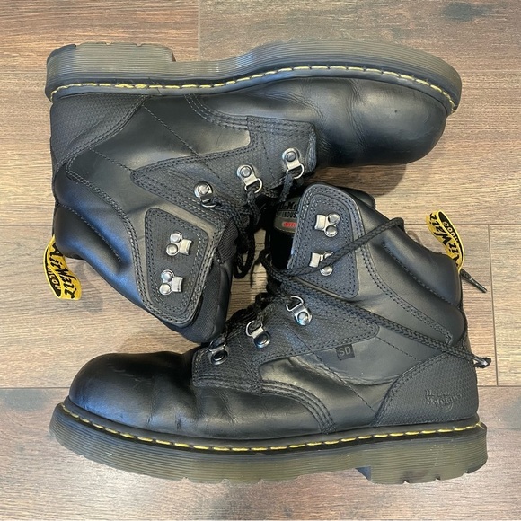 Dr. Martens Men's Earlstoke Black Steel Toe Work Boots Size 13 - Picture 6 of 16